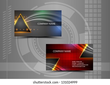 Vector abstract creative business cards (set template)
