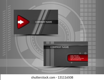 Vector abstract creative business cards (set template)