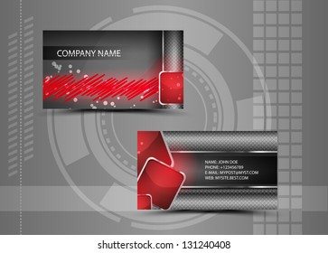 Vector abstract creative business cards (set template)