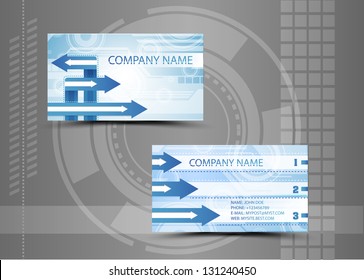 Vector abstract creative business cards (set template)
