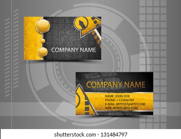 Vector abstract creative business cards (set template)