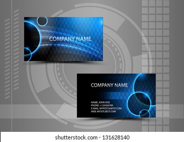 Vector abstract creative business cards (set template)