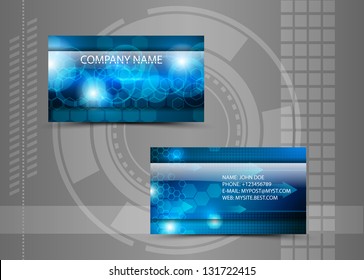 Vector abstract creative business cards (set template)