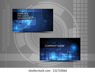 Vector abstract creative business cards (set template)