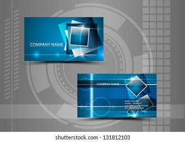 Vector abstract creative business cards (set template)