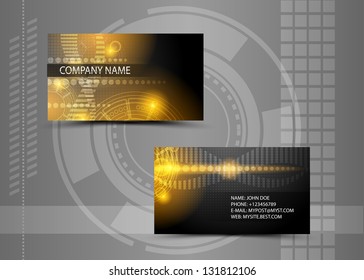 Vector abstract creative business cards (set template)