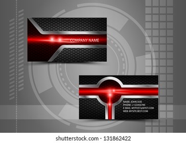 Vector abstract creative business cards (set template)