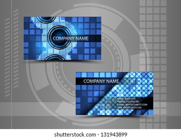 Vector abstract creative business cards (set template)