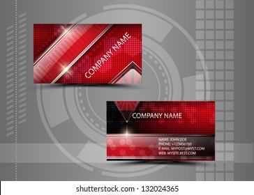 Vector abstract creative business cards (set template)