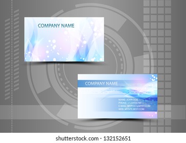 Vector abstract creative business cards (set template)