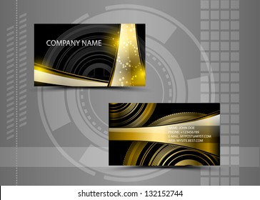 Vector abstract creative business cards (set template)
