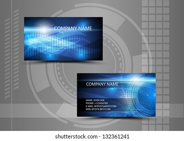 Vector abstract creative business cards (set template)