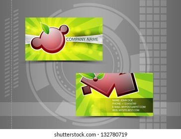 Vector abstract creative business cards (set template)