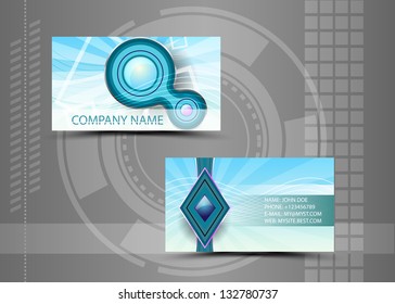 Vector abstract creative business cards (set template)