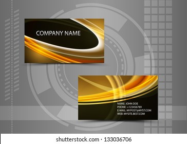Vector abstract creative business cards (set template)
