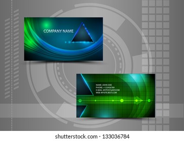 Vector abstract creative business cards (set template)