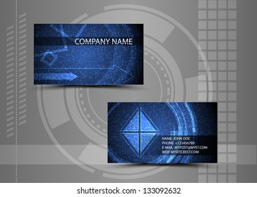 Vector abstract creative business cards (set template)