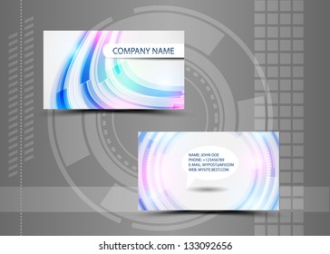 Vector abstract creative business cards (set template)