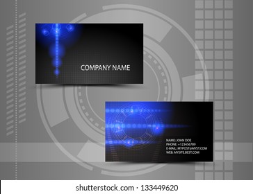 Vector abstract creative business cards (set template)