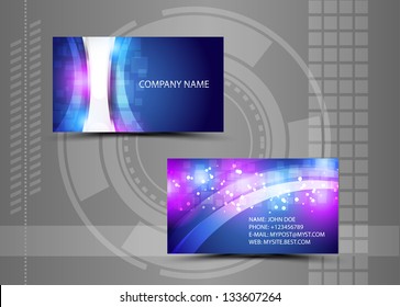 Vector abstract creative business cards (set template)