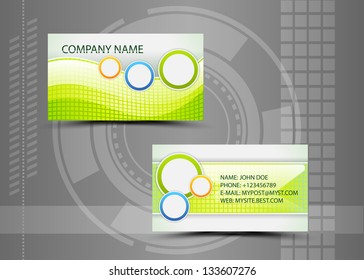 Vector abstract creative business cards (set template)
