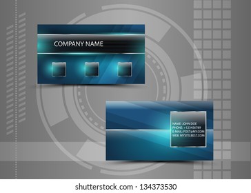 Vector abstract creative business cards (set template)