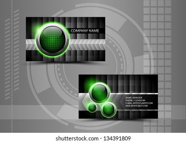 Vector abstract creative business cards (set template)