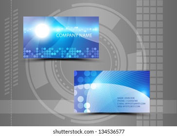 Vector abstract creative business cards (set template)