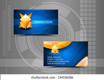Vector abstract creative business cards (set template)