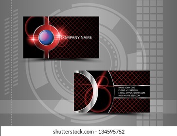 Vector abstract creative business cards (set template)