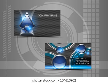 Vector abstract creative business cards (set template)