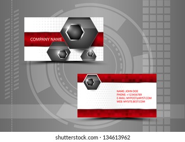 Vector abstract creative business cards (set template)