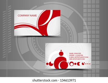 Vector abstract creative business cards (set template)