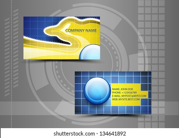 Vector abstract creative business cards (set template)