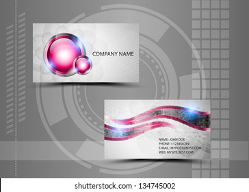 Vector abstract creative business cards (set template)