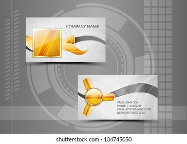 Vector abstract creative business cards (set template)