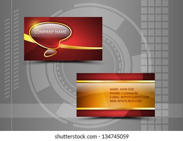 Vector abstract creative business cards (set template)