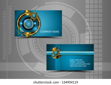 Vector abstract creative business cards (set template)