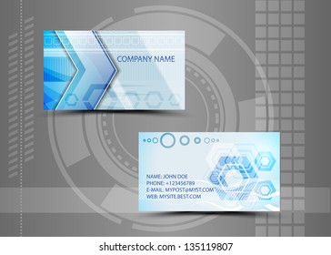 Vector abstract creative business cards (set template)