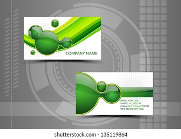 Vector abstract creative business cards (set template)
