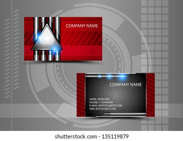 Vector abstract creative business cards (set template)