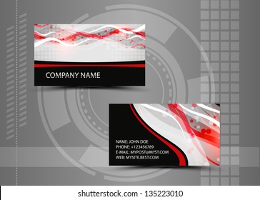 Vector abstract creative business cards (set template)