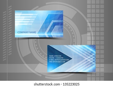 Vector abstract creative business cards (set template)