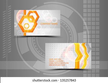 Vector abstract creative business cards (set template)