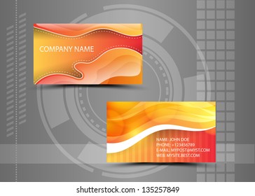 Vector abstract creative business cards (set template)