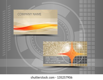 Vector abstract creative business cards (set template)