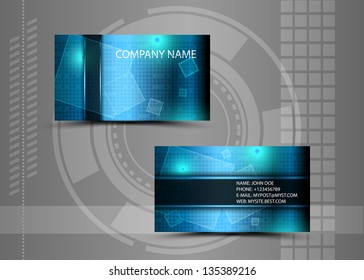 Vector abstract creative business cards (set template)