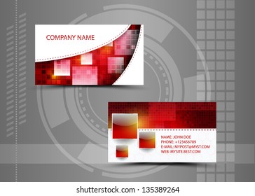 Vector abstract creative business cards (set template)