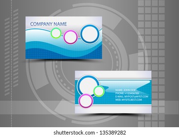 Vector abstract creative business cards (set template)