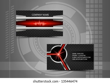 Vector abstract creative business cards (set template)